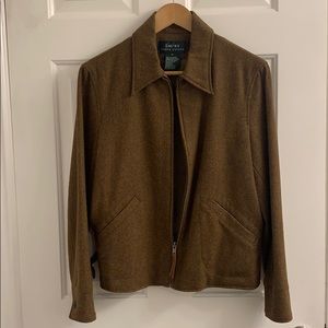 LAUREN Ralph Lauren WOOL TWEED zipper jacket